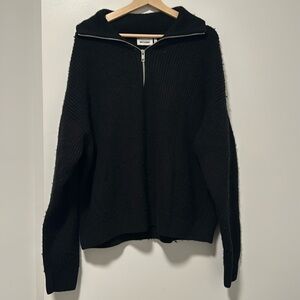 Weekday Cotton Wool Half Zip Up Sweater